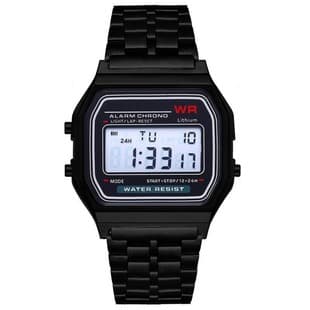 Foreign trade LED electronic watch WR steel band Harajuku style fashion watch ca multi-function LED watch in stock