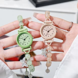 Butterfly Beaded Bracelet Women's Watch, Student Mori Style Simple Fresh Quartz Watch, High-End Trendy Design