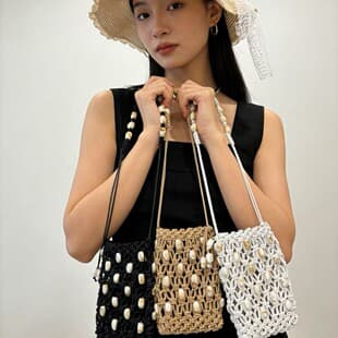 New Model Handmade Hollow-Out Jade Beaded Woven Phone Bag, Vacation Beach Crossbody Bag, Summer Small Bag, Light Luxury