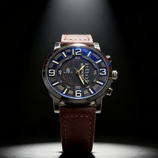 Cross-Border Popular Men's Watch, Niche Forest-Style High-Appearance Student Watch, Men's Personalized Casual Leather Strap Quartz Watch