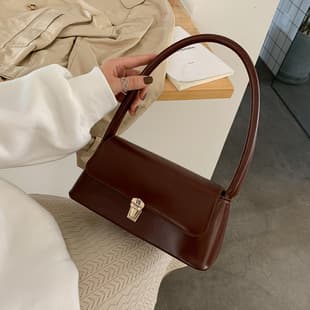2025 New Women's Bag Autumn and Winter Baguette Bag Underarm Bag Urban Simple Handbag Khaki Black Brown Light Brown