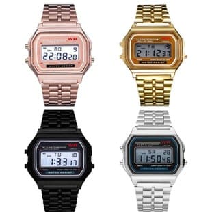 2023 steel strip led electronic watch ultra-thin gold and silver cold light watch w steel strip harajuku style fashion multi-function watch