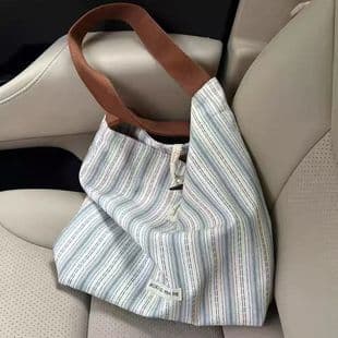 Large Capacity Commuting Shoulder Tote Bag Canvas Bag Women's 2024 New Summer Fashionable Casual Underarm Bag