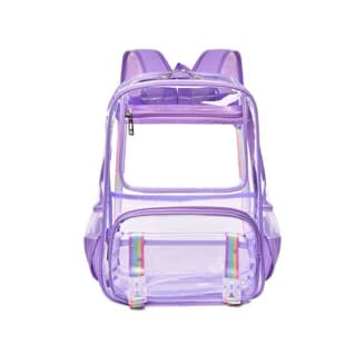 Cross-Border Transparent Waterproof Backpack for Girls, High-Capacity, Stylish School Bag for Elementary, Middle, and High School Girls, Security Check-Free