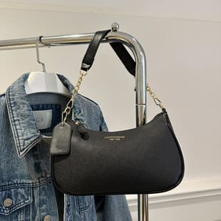 Cross-Border Hot Selling Retro Bags 2025 New High-End Solid Color Armpit Bag Large Capacity Commuter Crossbody Bag for Women