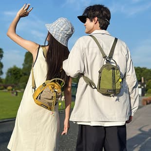 Dual-Purpose Cross-Body Water Bottle Bag, Men's and Women's Casual Backpack, Outdoor Mountaineering Small Backpack, Lightweight Waterproof Travel Cross-Body Bag