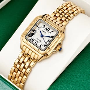Cross-Border Women's Quartz Watch, Popular Square Waterproof Watch, Custom New Fashion Wristwatch, Foreign Trade Wholesale