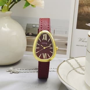 New Fashion Women's Watch Women's Vintage Women's Light Luxury Alien Snake Head Ankora Red Belt Women's Watch Explosions