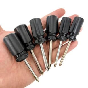 Black Mini Phillips Screwdriver with Short Handle for Home Repair Tools, Cross-Shaped Mini Screwdriver for Cross-Border Use