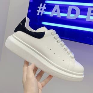 Cross-Border Foreign Trade Couples High Version Mcqueen White Shoes Platform Thick Sole Inner Heightening Versatile Casual Men's and Women's Sneakers Trend
