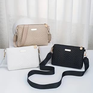 2025 New Wave Pattern Elegant Long Wallet Iron Piece Decorated Hand-Held Shoulder Crossbody Women's Bag Fashion Bag