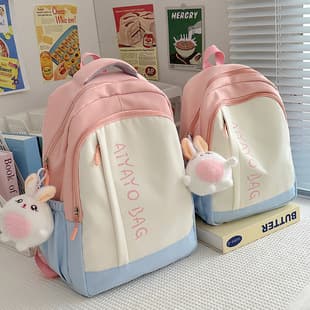 Cross-Border Popular Children's Outdoor Travel Backpack, Large-Capacity Lightweight School Bag for Primary and Secondary School Students, Girls' Tutoring Backpack