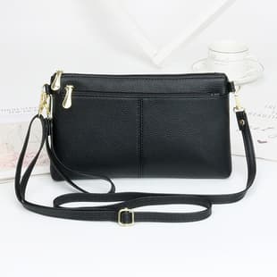 Elegant Messenger Bag Women's Bag Simple Zipper Small Square Bag Fashionable Clutch Bag Middle-aged and Elderly Dual-use Small Bag Shoulder Bag