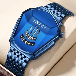 Shopee Men's Watch Snake Head Hoursly Men's Watch Motorcycle Wristwatch Cross-Border Wholesale Men's Quartz Watch