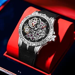 New Roger Series Men's Watch with Large Dial, Personalized Watch, Luminous Waterproof Imitation Mechanical Cross-Border Watch for Men