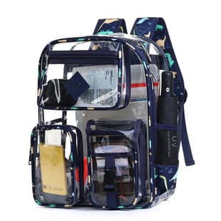 Cross-border US Amazon Transparent Backpack Large Capacity Graffiti Color Fashion PVC Student Bag PVC Transparent Bag