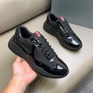 P Brand European Export Running Shoes Men's Sports Shoes Couple Style Casual Shoes Patent Leather Glossy Cross-Border Sports Shoes
