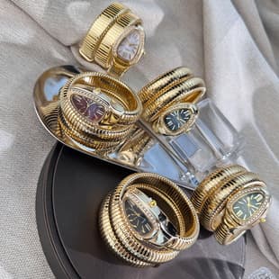 Foreign Trade Snake-Shaped Women's Bracelet Watch Ready-Made Creative Versatile Quartz Watch Wholesale Personalized Bracelet Watch Wholesale Manufacturer