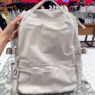 Cross-Border Lulu Backpack Women's 22L Large Capacity Nylon Waterproof Computer School Bag Sports Leisure Business Backpack