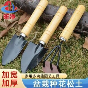 Three-Piece Set of Small Potted Plant Shovels for Planting Flowers, Loosening Soil, and Growing Flowers, Small Shovels for Succulent Florals and Gardening Tools