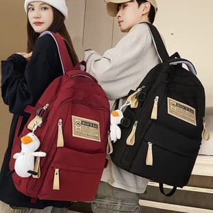 Cross-Border Casual Versatile Backpack for College Students, Middle and High School Students, Large Capacity, Simple Backpack, Computer Backpack, Fashionable for Men and Women