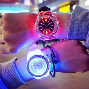 Luminous Watch Led New Fashion Watch Women's Foreign Trade Silicone Luminous Watch Middle School Student Watch Wholesale