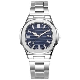 2026 New Square Calendar Steel Band Quartz Men's Watch Cross-Border Hot Selling Business Fashion Watch Manufacturer Wholesale