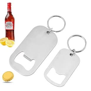 Customized Stainless Steel Beer Bottle Opener, Beverage Opener Tool, Simple Opener Keychain, Laser Can Opener