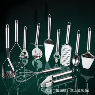 430 Stainless Steel Kitchen Utensils Kitchen Gadgets Multi-Functional Grater Garlic Press Pizza Knife Cake Shovel Cooking Tool