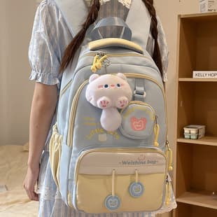 Children's Schoolbags for Female Elementary School Students in Grades Three to Six, Lightweight and Load-Reducing Large-Capacity Backpacks for Junior High School Students, High School Backpacks