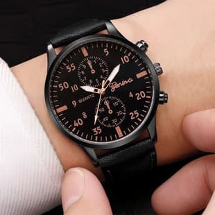 Aliexpress Geneva New Men's Watch Men's Watch Foreign Trade Hot Selling Cheap Watch Manufacturer Ready Stock