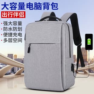 Double-Sided Simple Design, Customizable Logo, 2026 New Model, Unisex Business Solid Color Outdoor Stitched Backpack