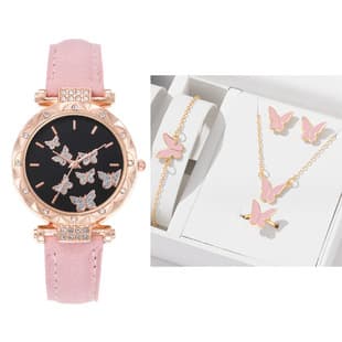 Aliexpress Popular Women's Watches, Fashionable Personality, Simple Watches, Butterfly Jewelry, Digital Belts, Wrist Watches Wholesale