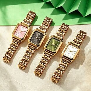 2026 New Export Model Light Luxury Steel Band Women's Watch, Fashionable Simple Square Quartz Wristwatch for Female Students, Wholesale