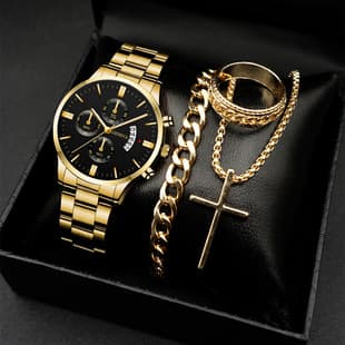 Explosive classic fashion men's calendar watch wholesale sports steel band wrist watch watch business cross-border suit combination