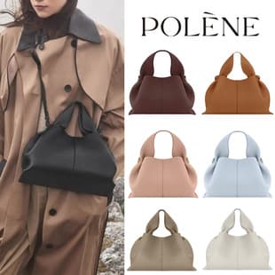 Polene Cloud Bag Genuine Leather Accessible Luxury French Niche Dumpling Bag European and American Retro High-End Satchel Crossbody Bag for Women