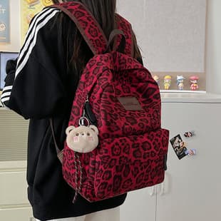 2024 New High-end Backpack Schoolbag Women's Autumn and Winter Atmosphere College Fashion Cool College Student Backpack Cross-border
