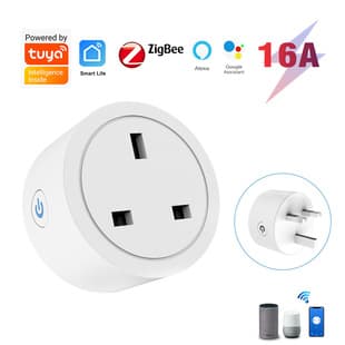 Tuya Smart Plug with Power Consumption Statistics, Wifi Socket, Homekit, Alexa, Google, Uk Standard Socket