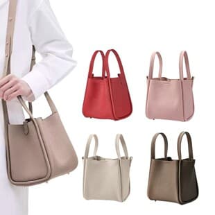[In Stock] Songshan Xia Cai Lanzhi Medium Series Cowhide Handbag Crossbody Versatile Large Capacity Bucket Bag Songshan