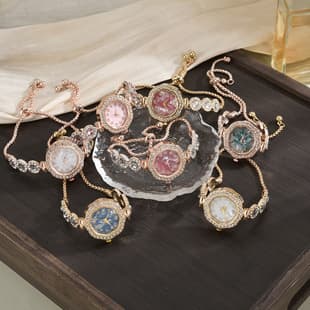 New Trendy Internet Celebrity Full Diamond Sunflower Dial Compact Thin Strap High-Value Digital Face Pull-Out Bracelet Women's Watch