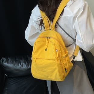 Large-Capacity Backpack Women's New Lightweight Nylon Cloth Simple Travel Bag Women's Trendyy Versatile Casual Bag Small Backpack