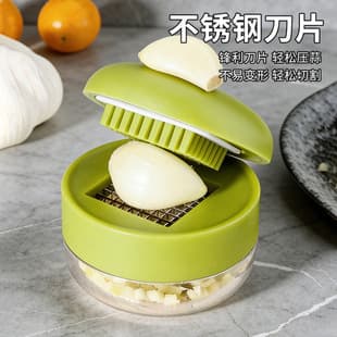[in Stock] Multifunctional Stainless Steel Household Press-Type Garlic Crusher Mini Garlic Press Tool for Baby Food Preparation