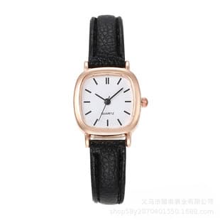Factory Wholesale Cross-Border E-Commerce Popular Women's Leather Strap Watch, Square High-Value Watch, Women's Quartz Watch