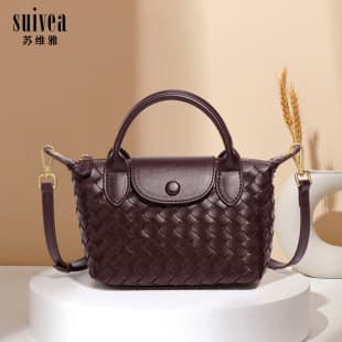 Cross-border Hand-woven Hand-held Shoulder Crossbody Bag Dumpling Bag Fashion New Style Simple Women's Dragon Bag Woven Bag