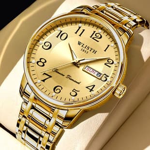 Woli Swiss Brand Watches Wholesale for Middle-Aged and Elderly Men, Men's Watches with Large Numbers, Waterproof Quartz Watches