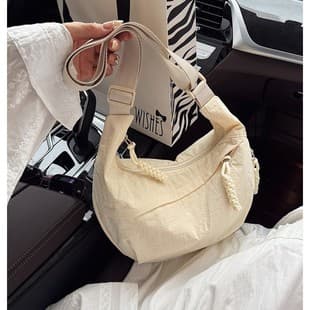 2026 New Style Ins-Style Nylon Crinkled Tote Crossbody Dumpling Bag Large Capacity Daily Commuting Casual Shoulder Bag for Women