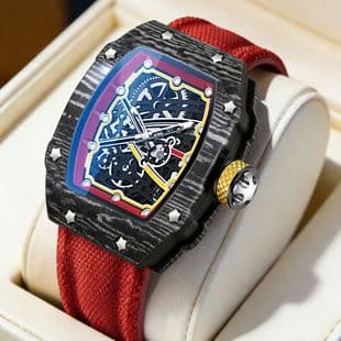 Cross-Border Popular Watch, Ultra-Thin Barrel-Shaped Nylon Strap, Trendy Men's Watch, Quartz Watch, Brand New Men's Watch
