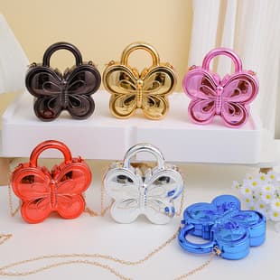 Evening Bag 2026 Exquisite Compact Niche Design Handbag Women's Butterfly Shoulder Mini Bag Acrylic Crossbody Bag