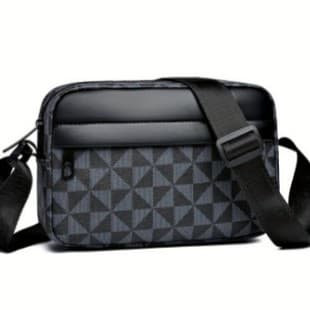 Cross-Border Men's Shoulder Crossbody Bag 2025 New Trendy Stylish Texture Fashion Flagship Store Treasure Printed Small Square Bag Bags