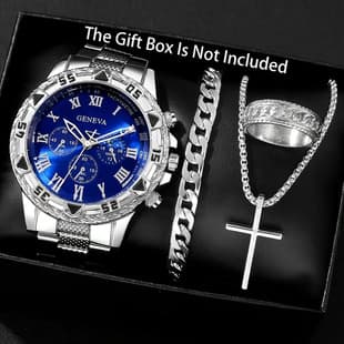 Factory Direct Sales Popular Men's Watch Men's High-End Steel Band Large Dial Quartz Watch Watch Men's Wholesale
